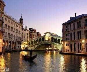 yapboz Rialto Köprüsü, Venedik, İtalya